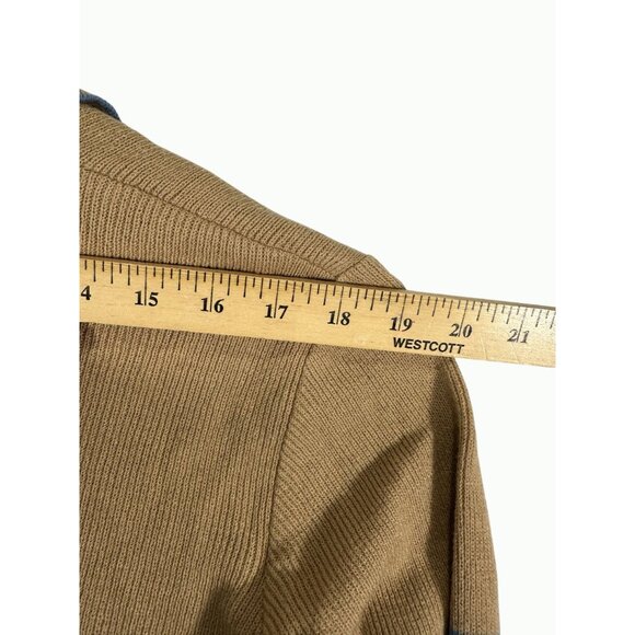 vintage mervyns Men Collection Tan Blue Pullover Sweater Medium Retro Hipster - Picture 9 of 14